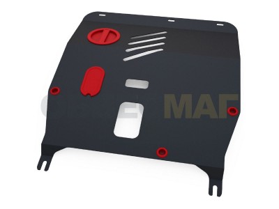Защита картера и КПП Автоброня для 1,2 и 1,4 сталь 2 мм для Fiat 500 2007-2021