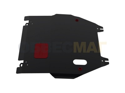 Защита картера и КПП Автоброня для 1,4 сталь 2 мм для Honda Jazz 2004-2008