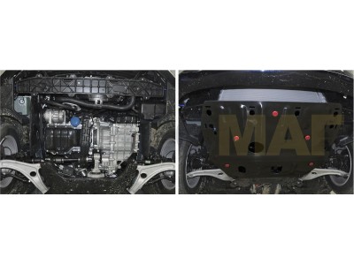 Защита картера и КПП Автоброня для 2,0 сталь 2 мм для Hyundai i40 2011-2019