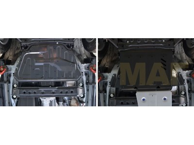 Защита РК Автоброня для 3,0/3,2/3,8 сталь 2 мм для Mitsubishi Pajero 3/4 2000-2021