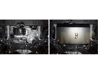 Защита картера и КПП Автоброня сталь 2 мм для Mitsubishi Colt 2009-2012