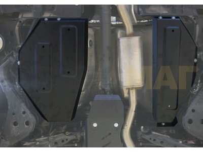 Защита топливного бака Автоброня для 2,0 и 2,5 сталь 2 мм на 4х4 для Nissan Qashqai/X-Trail T32 2014-2021