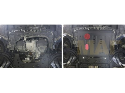 Защита картера и КПП Автоброня для 1,6 АКПП сталь 2 мм для Nissan Sentra/Tiida 2012-2017