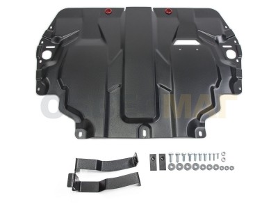 Защита картера и КПП Автоброня для 1,4/1,6/1,9/2,0/3,6 сталь 2 мм для Volkswagen/Skoda/Seat 2004-2018
