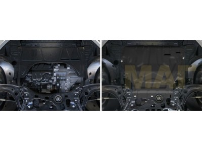 Защита картера и КПП Автоброня для 1,4TFSI/1,8TSI/1,6MPI сталь 2 мм для Skoda Octavia A7 2013-2020
