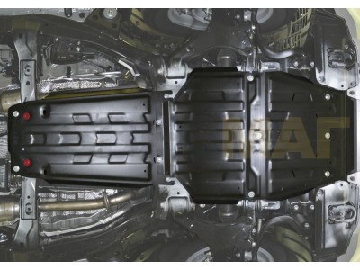 Защита картера Автоброня для 4,5TD/4,6/4,7/5,7 часть 1 сталь 2 мм для Toyota Land Cruiser 200/Lexus LX-570/450d 2007-2021