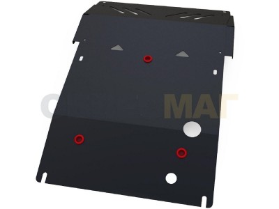 Защита картера и радиатора Автоброня для 2,3/2,6D/2,9D/3,2 сталь 2 мм для Tagaz Road Partner/Tager 2008-2014