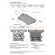 Защиты картера и КПП АвтоБроня сталь 2 мм для Toyota Camry/Lexus ES 2017-2021