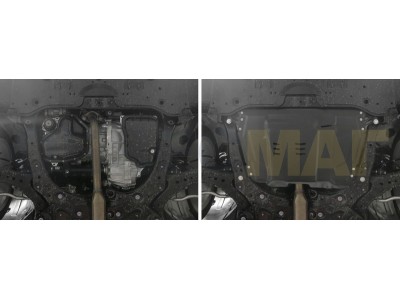 Защиты картера АвтоБроня для 2.5; 3.5 сталь 2 мм  для Toyota/Lexus/Lifan 2006-2020