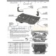 Защита картера и КПП АБС-Дизайн композит 6 мм для Skoda Fabia/Rapid/Volkswagen Polo 2010-2021