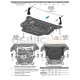Защита картера и КПП АБС-Дизайн композит 8 мм для Audi 3/Volkswagen Golf 7/Seat Leon/Skoda Octavia A7 2012-2020