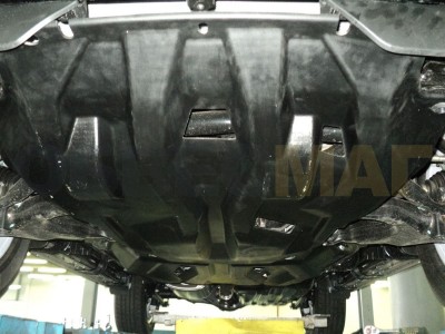 Защита картера, КПП и РК АБС-Дизайн 2 части композит 10 мм для Toyota Land Cruiser Prado 150/Lexus GX460 2009-2019