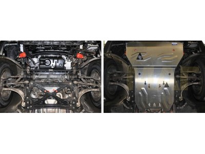 Защита картера и КПП Rival для 3,0/4,0/4,2 алюминий 4 мм для Audi A8 2010-2017