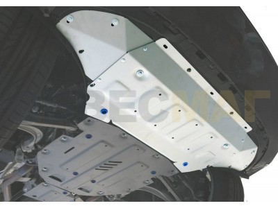 Защита картера и радиатора Rival для 3,0 и 3,0D алюминий 4 мм для Audi Q7 2015-2021