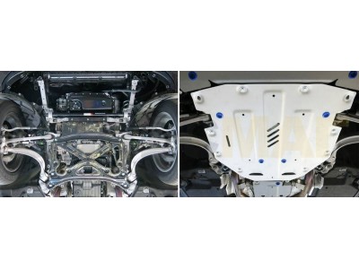 Защита КПП Rival для 3,0 и 3,0D алюминий 4 мм для Audi Q7 2015-2021