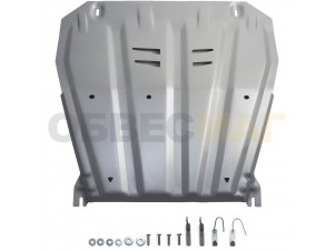 Защита картера и КПП Rival для 1,2T/2,0/2,0D/2,5 алюминий 4 мм для Nissan Qashqai/X-Trail T31/T32/Renault Koleos № 333.4158.1