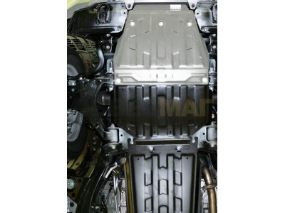 Защита картера Rival для 4,5D/4,6/4,7/5,7 алюминий 4 мм часть 1 для Toyota Land Cruiser 200/Lexus LX-570 2007-2021
