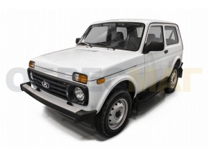 Пороги алюминиевые Rival Black для Нива ВАЗ 2121 № A128ALB.6004.1