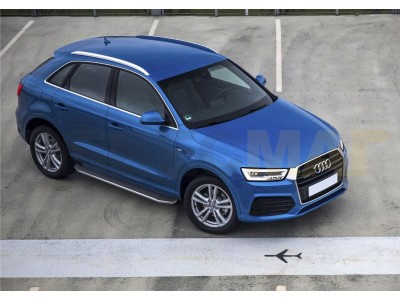 Пороги алюминиевые Rival Premium для Audi Q3 2011-2018