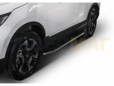 Пороги алюминиевые Rival Premium для Honda CR-V 2017-2021