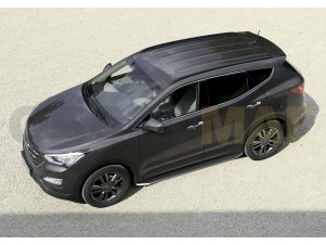 Пороги алюминиевые Rival Premium для Hyundai Santa Fe № A173ALP.2302.1