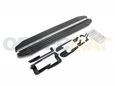 Пороги алюминиевые Rival Premium для Hyundai ix35/Kia Sportage 2010-2015