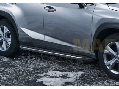 Пороги алюминиевые Rival Premium для Lexus NX-200/200t/300h 2014-2021