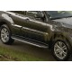 Пороги алюминиевые Rival Premium для Mitsubishi Pajero 4 2006-2021