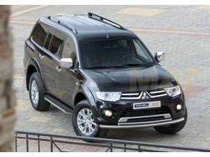 Пороги алюминиевые Rival Premium для Mitsubishi Pajero Sport № A173ALP.4003.1