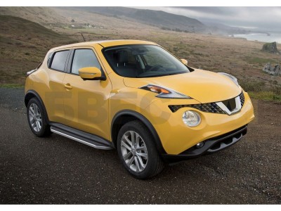 Пороги алюминиевые Rival Premium на 4х4 для Nissan Juke 2010-2018