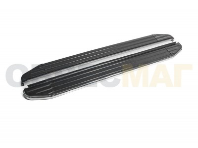 Пороги алюминиевые Rival Premium для Nissan Qashqai/Qashqai +2/X-Trail T31 2007-2015