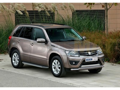 Пороги алюминиевые Rival Premium на 5 дверей для Suzuki Grand Vitara 2005-2015