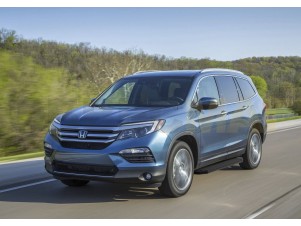 Пороги алюминиевые Rival Black для Honda Pilot № A180ALB.2105.1
