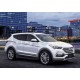 Пороги алюминиевые Rival Black для Hyundai Santa Fe/Santa Fe Premium 2012-2018