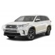 Пороги алюминиевые Rival Black для Toyota Highlander 2014-2020