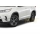 Пороги алюминиевые Rival Black для Toyota Highlander 2014-2020