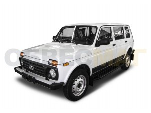 Пороги алюминиевые Rival Black для Нива ВАЗ 2131 № A180ALB.6004.1