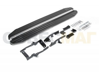 Пороги алюминиевые Rival Premium для Ford Kuga 2013-2021