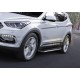 Пороги алюминиевые Rival Premium для Hyundai Santa Fe/Santa Fe Premium 2012-2018