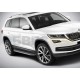 Пороги алюминиевые Rival Premium для Skoda Kodiaq 2017-2021