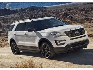 Пороги алюминиевые Rival Premium-Black для Ford Explorer № A193ALB.1802.1