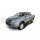 Пороги алюминиевые Rival Black для Mitsubishi L200 2006-2021