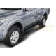 Пороги алюминиевые Rival Black для Mitsubishi L200 2006-2021