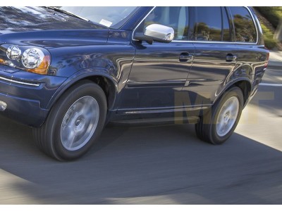 Пороги алюминиевые Rival Black для Volvo XC90 2006-2014