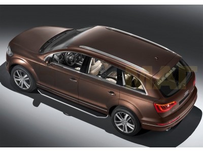 Пороги алюминиевые Rival Premium для Volkswagen Touareg/Audi Q7 2009-2017