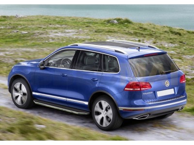 Пороги алюминиевые Rival Premium для Volkswagen Touareg/Audi Q7 2009-2017