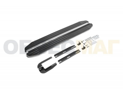 Пороги алюминиевые Rival Premium для Volvo XC90 2006-2014