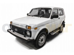 Пороги алюминиевые Rival BMW-Style для Нива ВАЗ 2121 № D128AL.6004.1