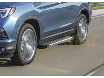 Пороги алюминиевые Rival BMW-Style для Honda Pilot 2016-2021