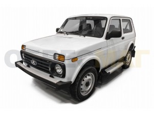 Пороги алюминиевые Rival Silver New для Нива ВАЗ 2121 № F128AL.6004.1
